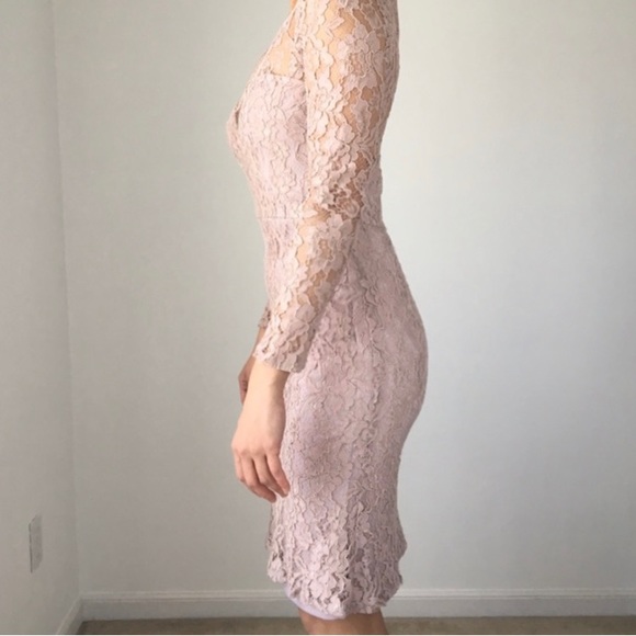 Lace Dusty Rose Pink Dress - Picture 4 of 5